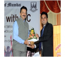 Interaction with University of Mumbai Hon. VC Dr. Sanjay Deshmukh during an event of Coffee with V-C 