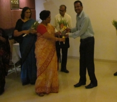 Felicitation and welcome of Hon. Dr. Mrinal M. Sanaye, Dept. of Pharmacology, K. M. Kundnani College of Pharmacy, Mumbai by Hon. Mr. Achyut Sawantbhonsale 